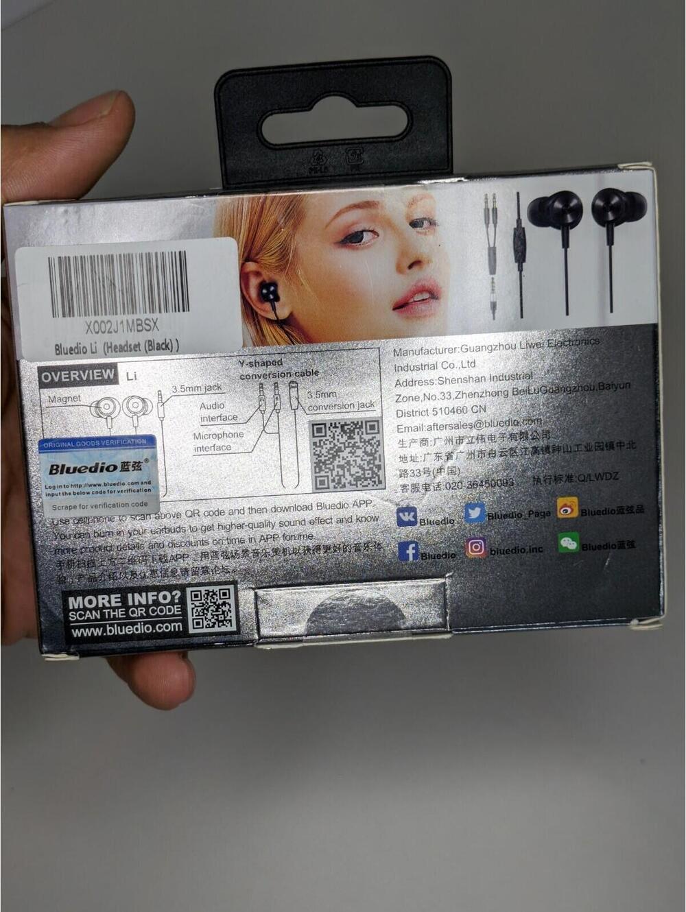 Bluedio Li Pro Wired Earphone HIFI Stereo Mic Headset 7.1 Virtual Sound - Picture 3 of 3
